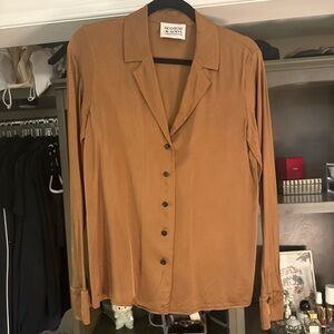 Scotch & Soda Tan Long Sleeve Shirt